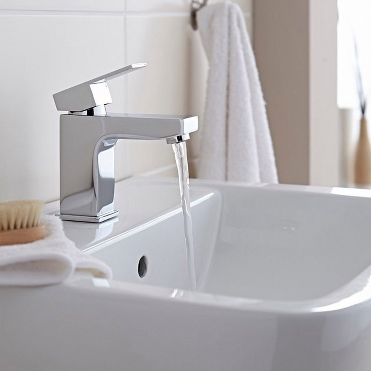Kartell Element Mono Basin Mixer with Click Waste in Chrome lifestyle