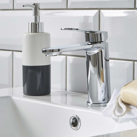 Kartell Excel Mono Basin Mixer with Waste in Chrome lifestyle