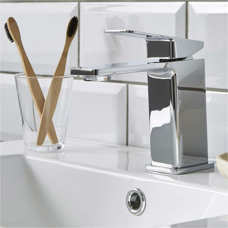 Kartell Fine Mono Basin Mixer with Waste in Chrome lifestyle