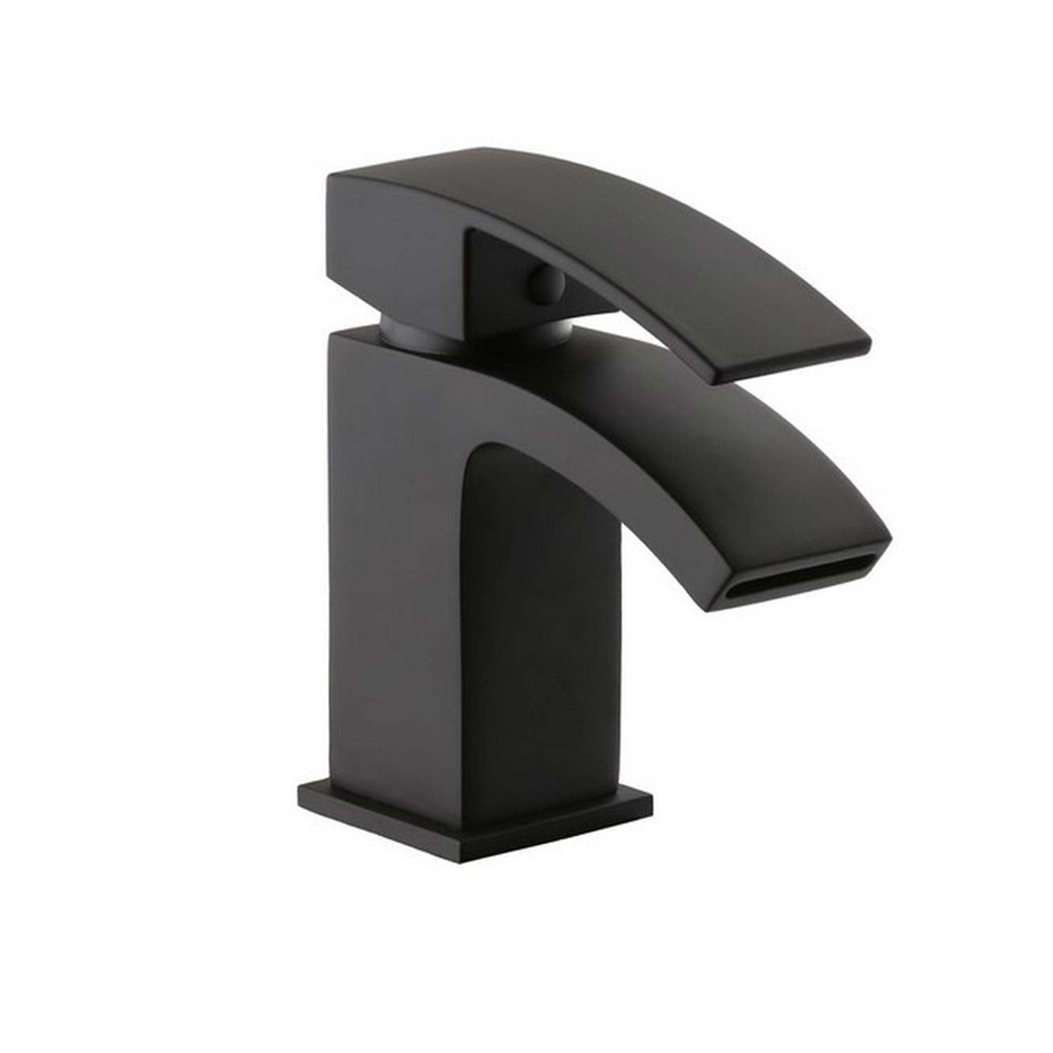 Kartell Fiuto Nero Mono Basin Mixer with Click Waste in Matt Black