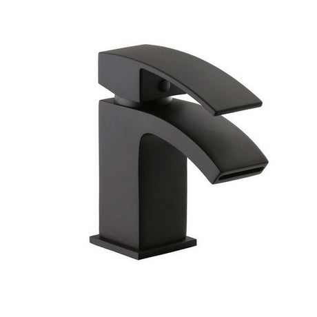 Kartell Fiuto Nero Mono Basin Mixer with Click Waste in Matt Black