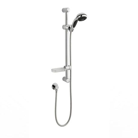 Kartell Flow Slide Rail Kit with Soap Tray and Multi Function Handset in Chrome