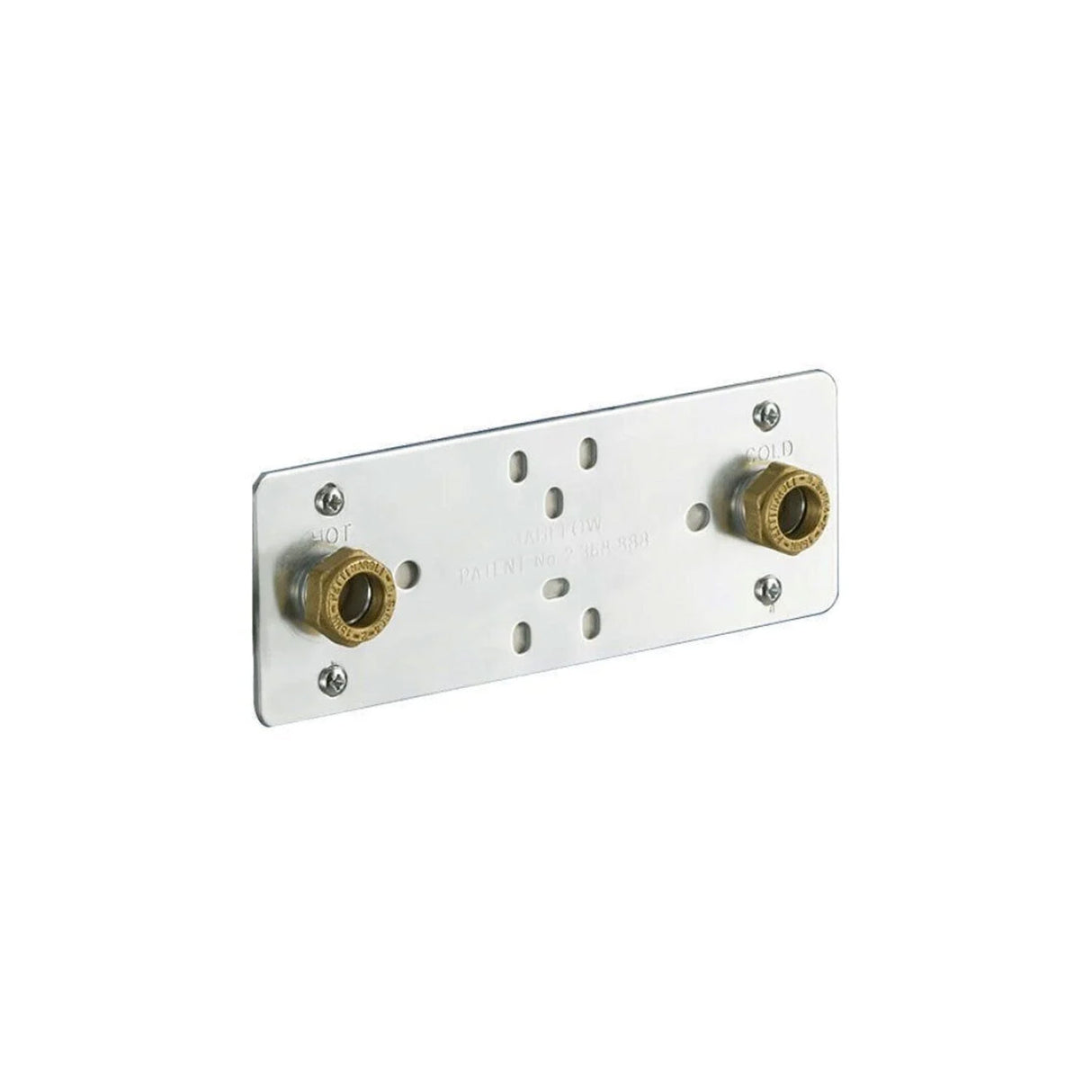 Kartell KVIT Fast Bar Shower Fixing Plate in Chrome