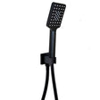 Kartell KVIT Nero Square Outlet Elbow with Wall Bracket And Handset in Matt Black
