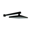 Kartell KVIT Nero Square Wall Mounted Fixed Head And Arm in Matt Black