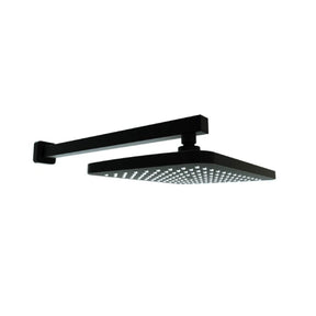 Kartell KVIT Nero Square Wall Mounted Fixed Head And Arm in Matt Black