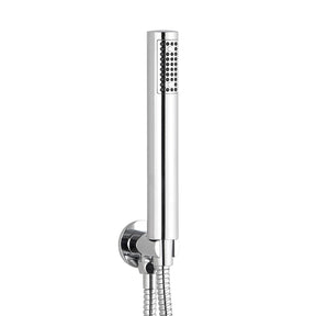 Kartell KVIT Round Outlet Elbow with Wall Bracket and Handset in Chrome