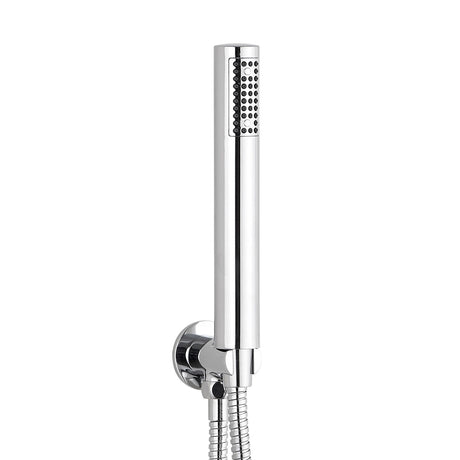 Kartell KVIT Round Outlet Elbow with Wall Bracket and Handset in Chrome