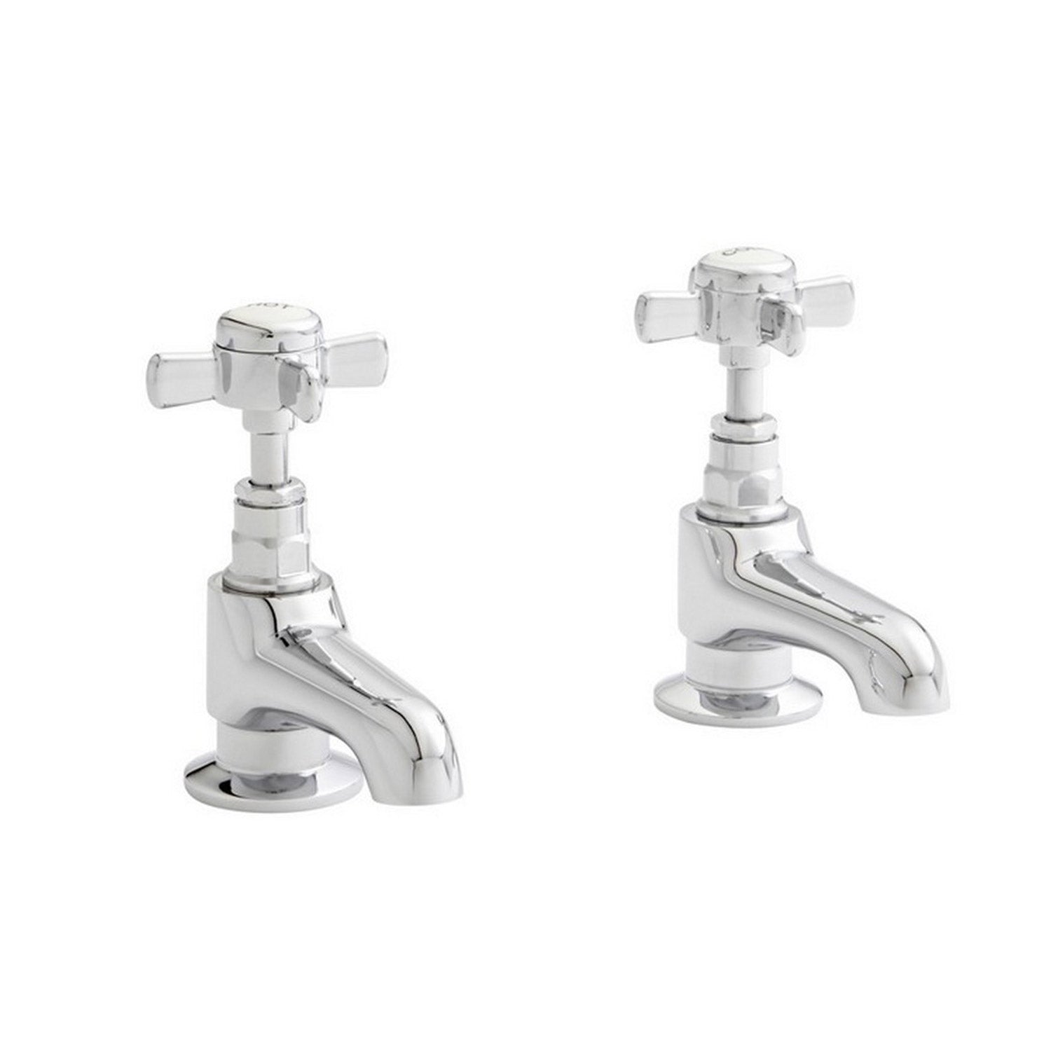 Kartell Klassique Basin Pillar Taps in Chrome