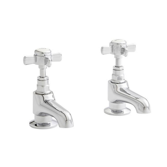 Kartell Klassique Basin Pillar Taps in Chrome