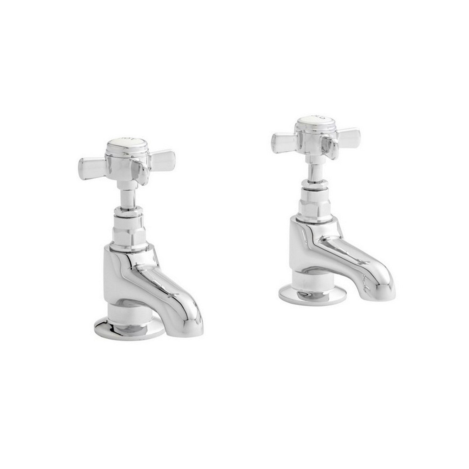 Kartell Klassique Bath Pillar Taps in Chrome