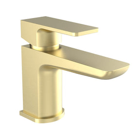 Kartell Kolt Mini Mono Basin Mixer with Click Waste in Brushed Brass