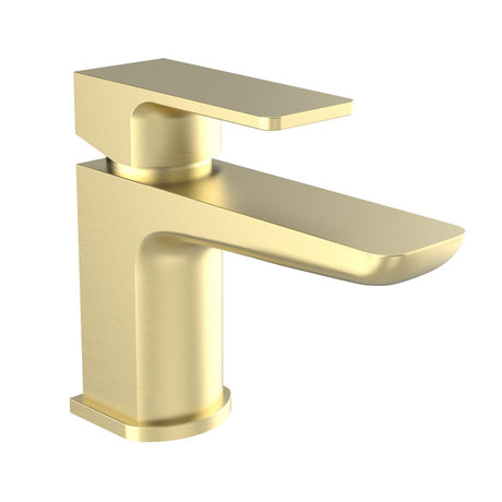 Kartell Kolt Mini Mono Basin Mixer with Click Waste in Brushed Brass