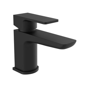 Kartell Kolt Mini Mono Basin Mixer with Click Waste in Matt Black