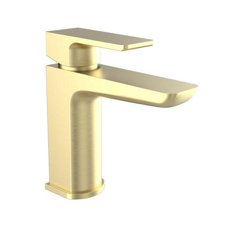 Kartell Kolt Mono Basin Mixer with Click Waste in Brushed Brass