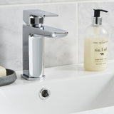 Kartell Kolt Mono Basin Mixer with Click Waste in Chrome lifestyle