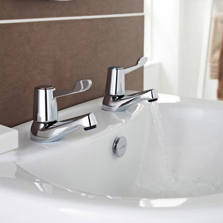 Kartell Leva Basin Taps in Chrome lifestyle