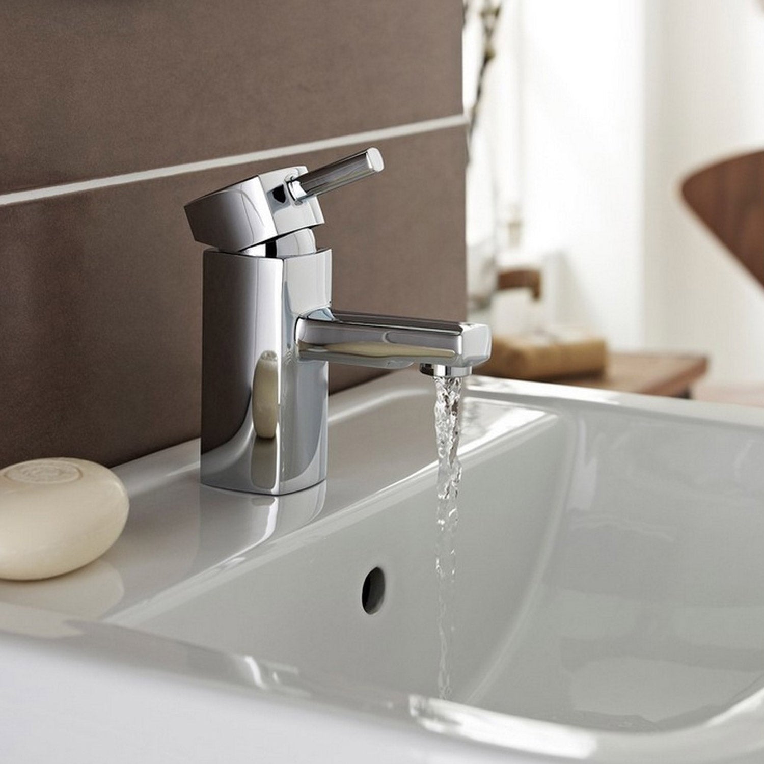 Kartell Mode Mono Basin Mixer with Click Waste in Chrome lifestyle