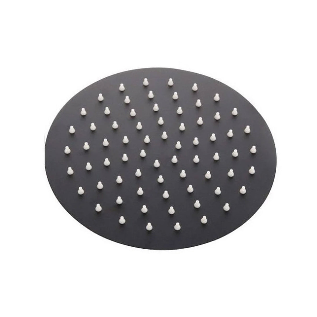 Kartell Nero 250mm Round Shower Head in Matt Black