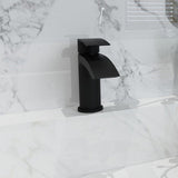 Kartell Nero Curve Mono Basin Mixer with Click Waste in Matt Black lifestyle