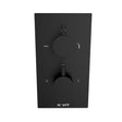 Kartell Nero Round Concealed Thermostatic Shower Valve with Diverter in Matt Black