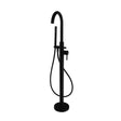 Kartell Nero Round Freestanding Bath Shower Mixer in Matt Black