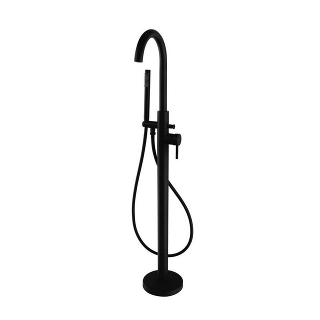 Kartell Nero Round Freestanding Bath Shower Mixer in Matt Black