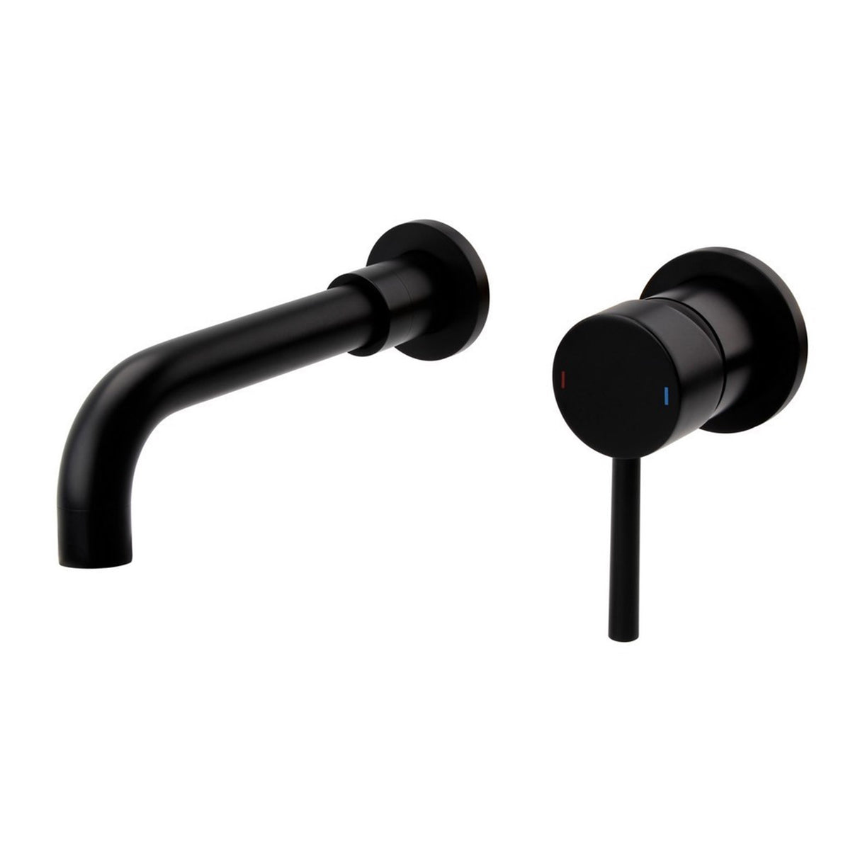 Kartell Nero Round Wall Mounted Bath Spout in Matt Black