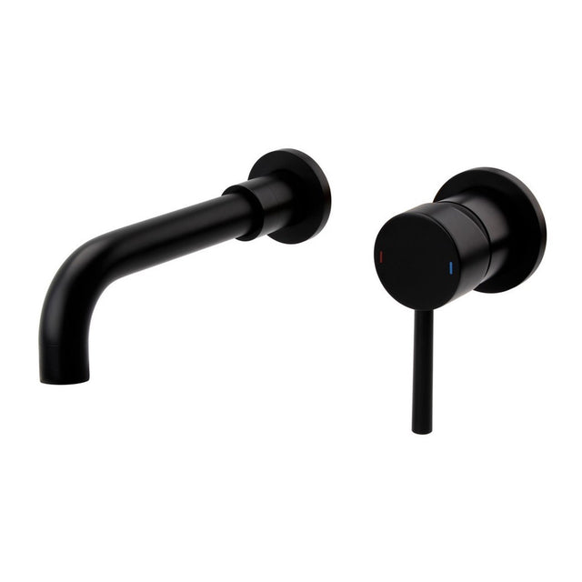 Kartell Nero Round Wall Mounted Bath Spout in Matt Black