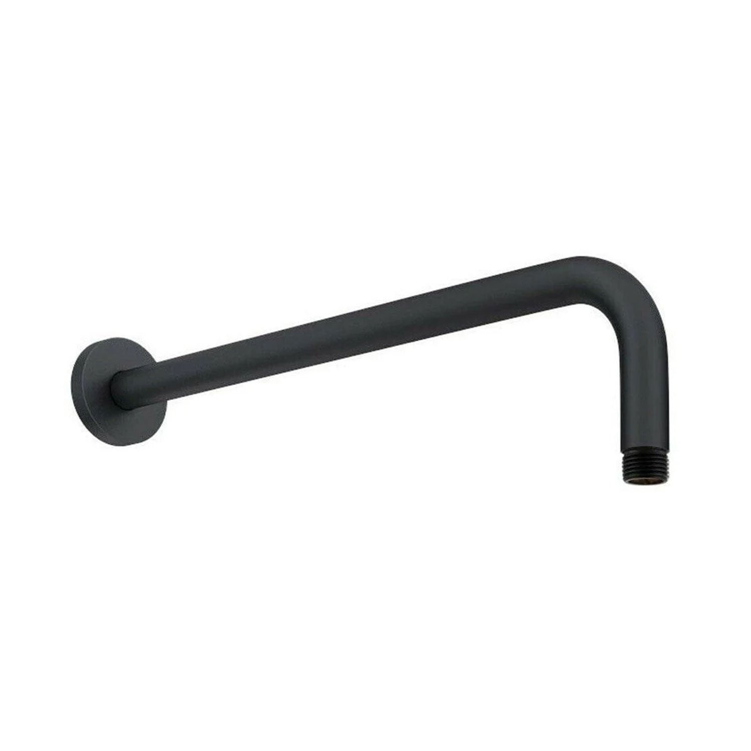 Kartell Nero Round Wall Mounted Shower Arm in Matt Black