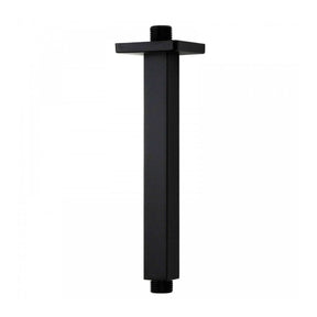 Kartell Nero Square Ceiling Mounted Shower Arm in Matt Black