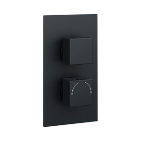 Kartell Nero Square Concealed Thermostatic Shower Valve in Matt Black