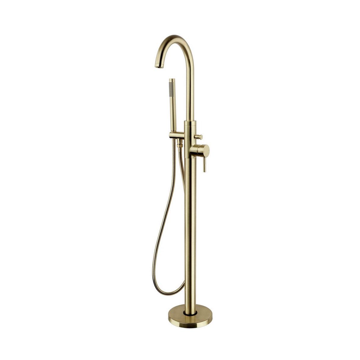 Kartell Ottone Freestanding Bath Shower Mixer in Brushed Brass