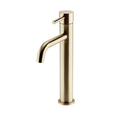 Kartell Ottone Nero High Rise Mono Basin Mixer in Brushed Brass