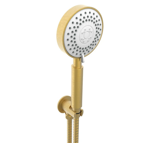 Kartell Ottone Round Outlet Elbow with Wall Bracket And Handset in Brushed Brass