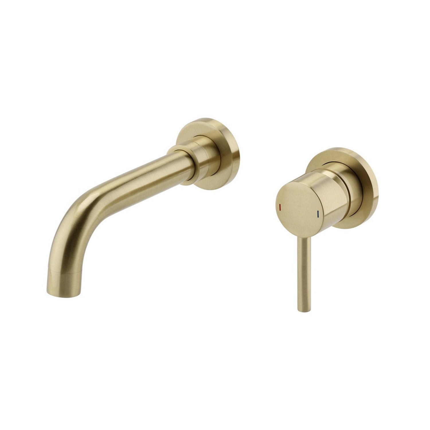 Kartell Ottone Wall Mounted Basin Mixer in Brushed Brass
