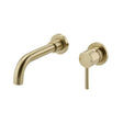 Kartell Ottone Wall Mounted Basin Mixer in Brushed Brass