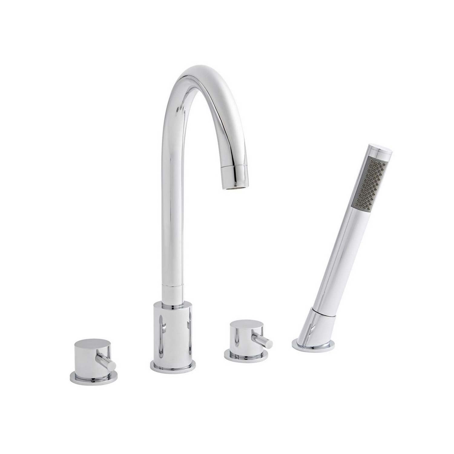 Kartell Plan 4 Hole Bath Shower Mixer in Chrome