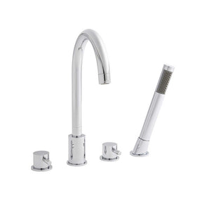 Kartell Plan 4 Hole Bath Shower Mixer in Chrome