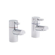 Kartell Plan Bath Pillar Taps in Chrome