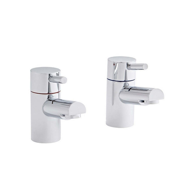 Kartell Plan Bath Pillar Taps in Chrome
