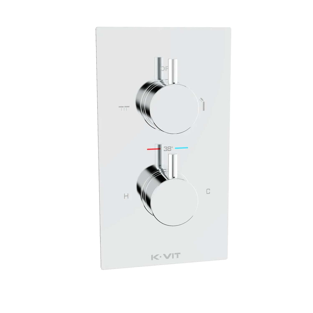 Kartell Plan Concealed Thermostatic Shower Valve with Diverter in Chrome