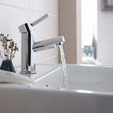 Kartell Plan Mono Basin Mixer with Click Waste in Chrome lifestyle