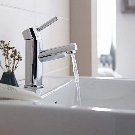 Kartell Plan Mono Basin Mixer with Click Waste in Chrome lifestyle