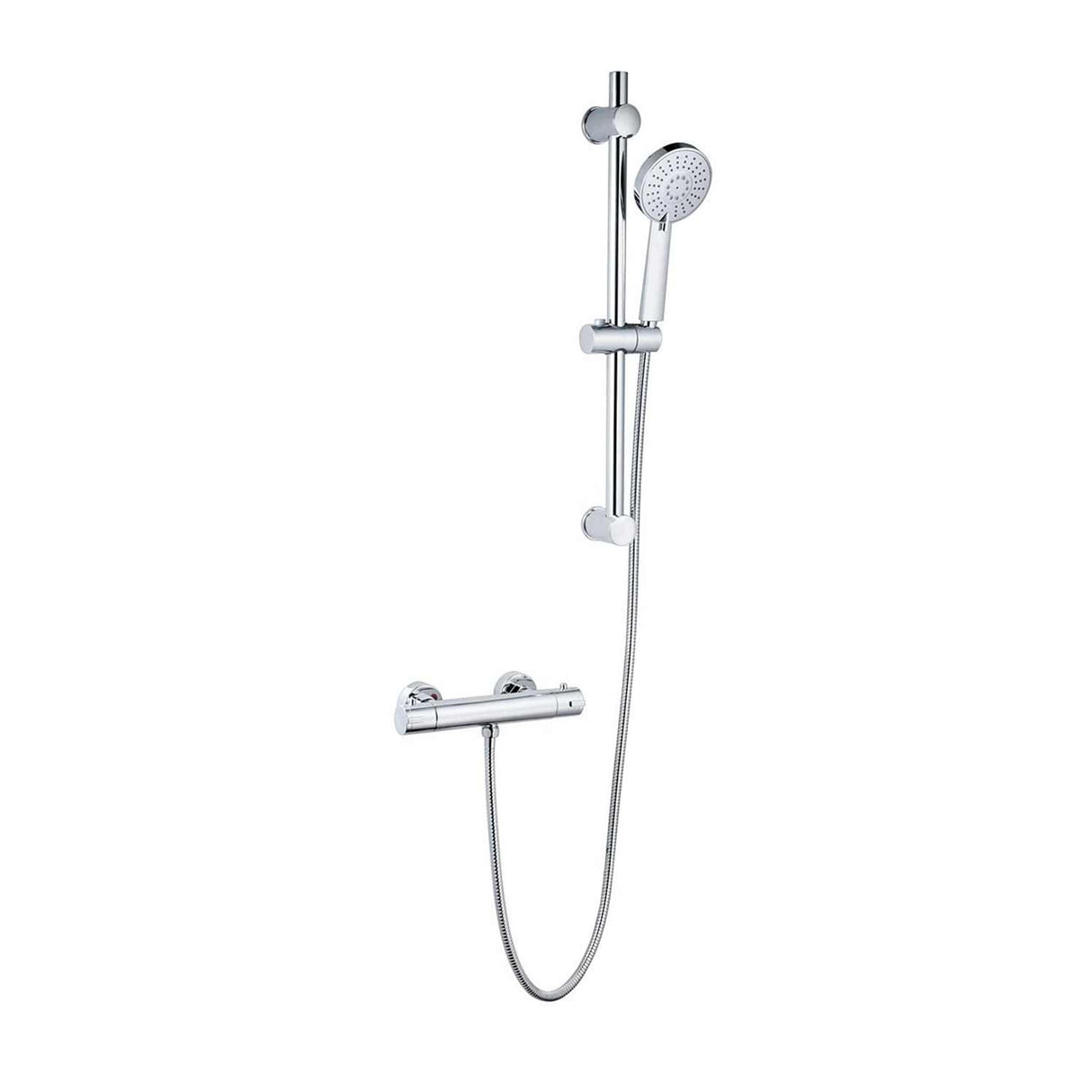 Kartell Plan Thermostatic Bar Shower with Adjustable Slide Rail Kit in Chrome