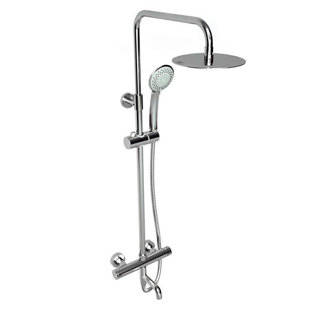 Kartell Plan Thermostatic Bar Shower with Rigid Riser and Bath Filler in Chrome
