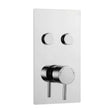 Kartell Plan Twin Round Push Button Concealed Thermostatic Shower Valve in Chrome
