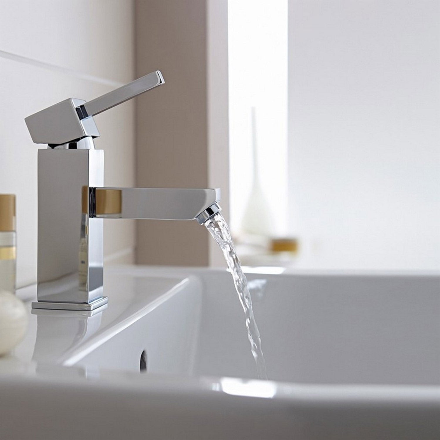 Kartell Pure Mono Basin Mixer with Click Waste in Chrome lifestyle