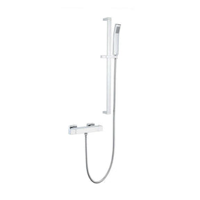 Kartell Pure Thermostatic Exposed Bar Shower with Adjustable Slide Rail Kit in Chrome