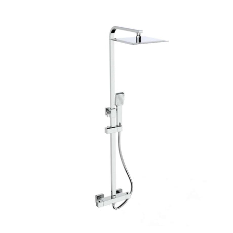 Kartell Pure Thermostatic Exposed Bar Shower with Sliding Handset and Overhead Drencher